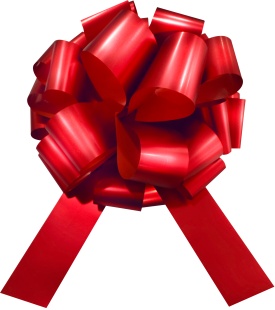 Бант Шар, на автомобиль, Премиум, Красный, Матовый металл, 51 см, 1 шт. в упак. 