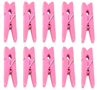 Декоративные прищепки, 3 см. Розовый, 20 шт.
