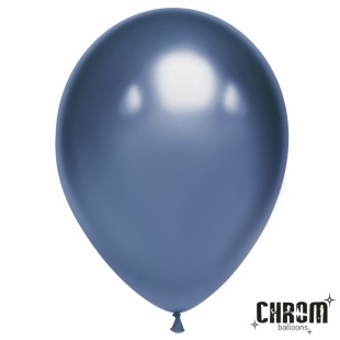 Шар (5''/13 см), Полуночно-синий, хром, 50 шт.